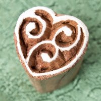 インド伝統の手彫りウッドブロックスタンプ3.5×3cm