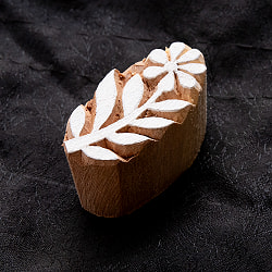 インド伝統の手彫りウッドブロックスタンプ1.5×3.5cm - サブ2