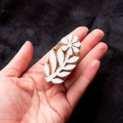 インド伝統の手彫りウッドブロックスタンプ1.5×3.5cm - サブ4