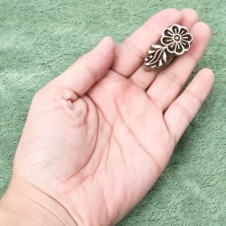 ウッドブロックスタンプ【花】2.5×4.5cm - サブ4