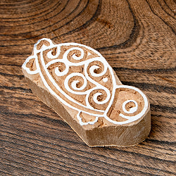 ウッドブロックスタンプ【カメ】約8.5×4cm - サブ2