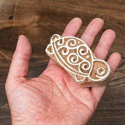 ウッドブロックスタンプ【カメ】約8.5×4cm - サブ5