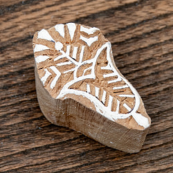 インド伝統の手彫りウッドブロックスタンプ2.5×4cm - サブ2
