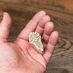 インド伝統の手彫りウッドブロックスタンプ2.5×4cm - サブ5