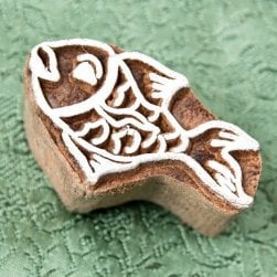 ウッドブロックスタンプ【魚】約5cm×2cm