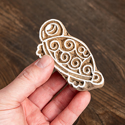 ウッドブロックスタンプ 亀さん 8.5cm x 4cm - サブ5