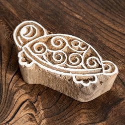 ウッドブロックスタンプ 亀さん 8.5cm x 4cm