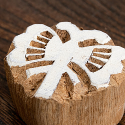 ウッドブロックスタンプ 蝶 3.5cm x 4cm - サブ3