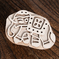 ウッドブロックスタンプ 象さん 4.5cm x 3cm - サブ2