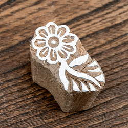 ウッドブロックスタンプ【花】2×4cm - サブ2