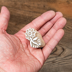 ウッドブロックスタンプ【花】2×4cm - サブ5