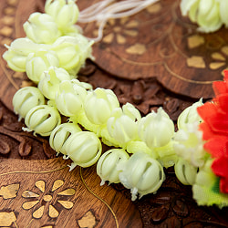 南インドの髪飾り - ジャスミンのつぼみ 薄緑 - サブ3