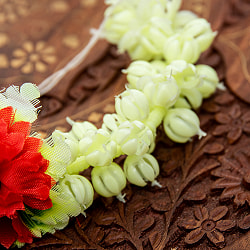 南インドの髪飾り - ジャスミンのつぼみ 薄緑 - サブ4