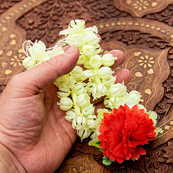 南インドの髪飾り - ジャスミンのつぼみ 薄緑 - サブ5