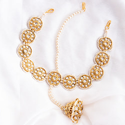 パール感が上品なシルバンディ　ティッカ 　つり鐘 - サブ2