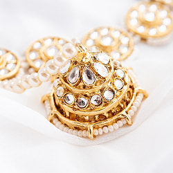 パール感が上品なシルバンディ　ティッカ 　つり鐘 - サブ3