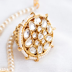 パール感が上品なシルバンディ　ティッカ 　つり鐘 - サブ4