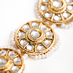 パール感が上品なシルバンディ　ティッカ 　つり鐘 - サブ5