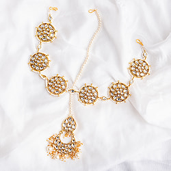 パール感が上品なシルバンディ　ティッカ 　三日月 - サブ2