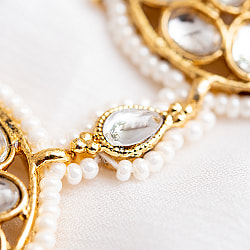 パール感が上品なシルバンディ　ティッカ 　三日月 - サブ5