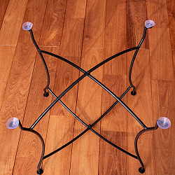 〔天板別売り〕折り畳める　アイアントレイスタンド　鉄製　テーブルの脚〔ラージ〕 - サブ4