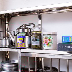 〔約98.5cm*約91cm〕魅せる収納 インドから昔ながらの 壁掛け式 インディアンキッチンラック 食器棚 〔組み立て式〕 - サブ5