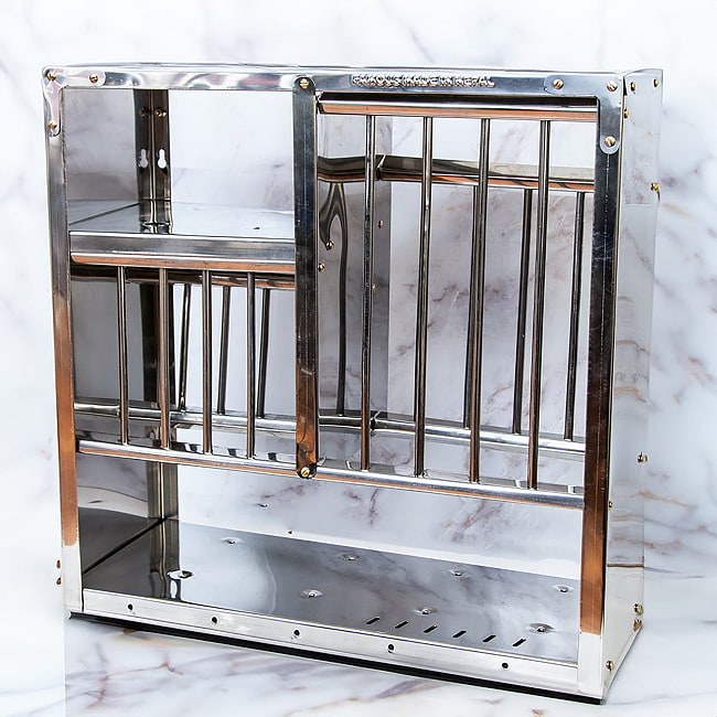 【完成品】インディアンキッチンラック 食器棚 【中】 高さ:60cm程度 横幅:60.5cm程度 3 - 角度を変えてみてみました。