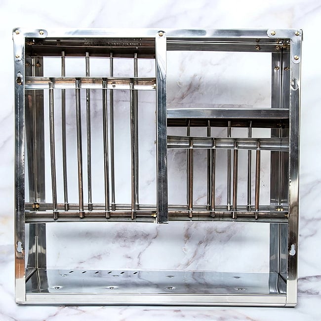 【完成品】インディアンキッチンラック 食器棚 【中】 高さ:60cm程度 横幅:60.5cm程度 8 - 裏面の様子です。