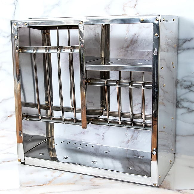 【完成品】インディアンキッチンラック 食器棚 【中】 高さ:60cm程度 横幅:60.5cm程度 9 - 角度を変えてみてみました。