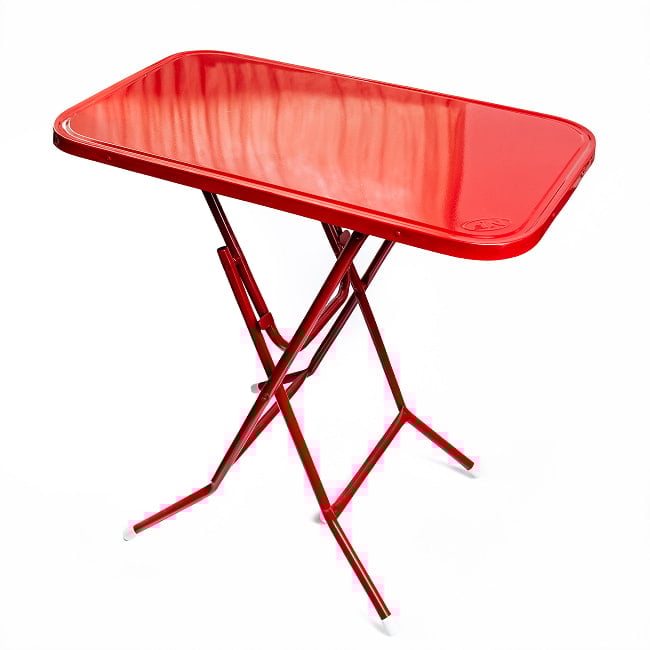 〔大型宅配便〕本場タイの屋台テーブル 簡単折りたたみ 屋台の本場を彩る 75.5cm x 44.5cm 5 - 全体
