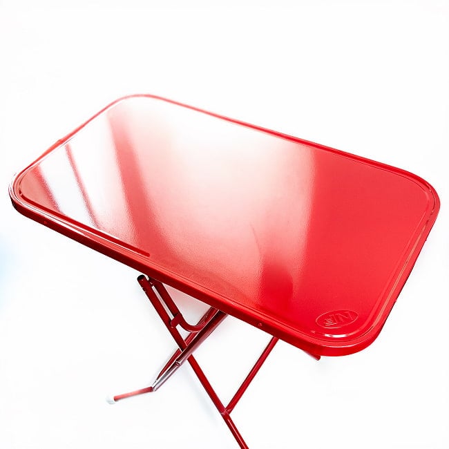 〔大型宅配便〕本場タイの屋台テーブル 簡単折りたたみ 屋台の本場を彩る 75.5cm x 44.5cm 6 - 天板