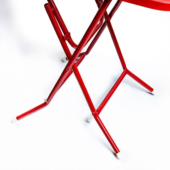 〔大型宅配便〕本場タイの屋台テーブル 簡単折りたたみ 屋台の本場を彩る 75.5cm x 44.5cm 7 - 足回り。