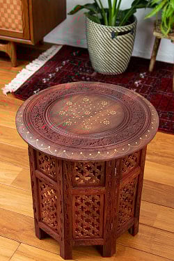 シーシャムウッドのサイドテーブル　【直径：45cm】 - サブ2