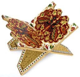 ヒンドゥー教の書見台-小【ピーコック】の商品写真