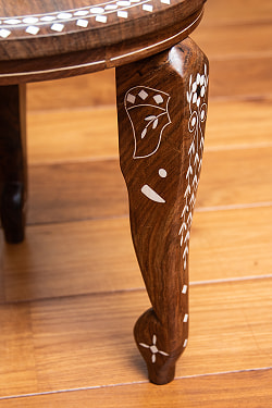 象モチーフのアジアンサイドテーブル　【直径：約30.5cm】 - サブ5