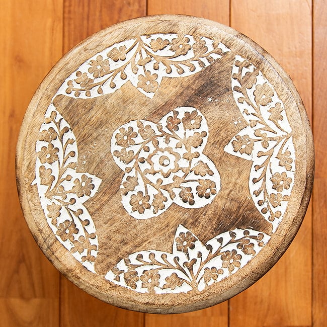 【全8種類】直径31cm マンゴーウッドのマンダラ・スツールの選択用写真