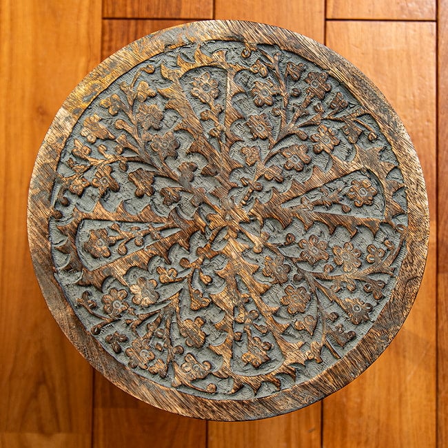 【全8種類】直径31cm マンゴーウッドのマンダラ・スツールの選択用写真