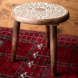 【全8種類】直径31cm マンゴーウッドのマンダラ・スツール - サブ3
