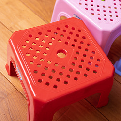 〔ミニサイズ〕小さくてかわいい！本場ベトナムの屋台椅子　重ね収納OK!　テラスなど屋外で使えるスタッキングチェア - サブ3