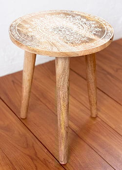 【高さ38cm】家具の街ジョードブルからやってきた　ボヘミアンテーブル　Sサイズ - サブ2