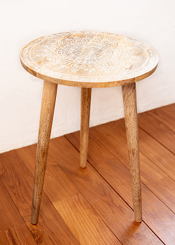 【高さ58cm】家具の街ジョードブルからやってきた　ボヘミアンテーブル　Lサイズ - サブ2