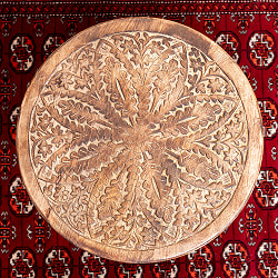 【全3種類】直径38cm　マンゴーウッドのマンダラ サイドテーブル - サブ4