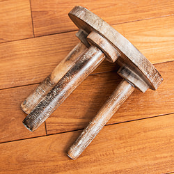 【全4種類】直径23cm　マンゴーウッドのマンダラ ミニテーブル プラントスタンド  - サブ4