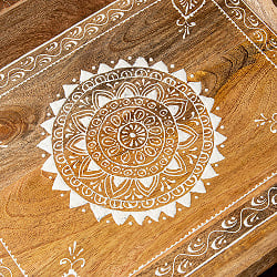 伝統の細密画 ウッドトレイ マンゴーウッド製 長方形 大 幅:42cm - サブ3