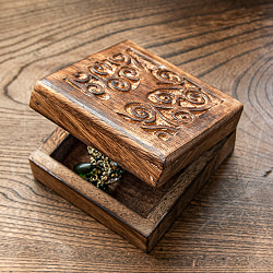 マンゴーウッドの小物入れ 生命の樹 ナチュラルフィニッシュ - サブ2