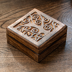 マンゴーウッドの小物入れ 生命の樹 ナチュラルフィニッシュ - サブ3