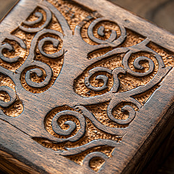 マンゴーウッドの小物入れ 生命の樹 ナチュラルフィニッシュ - サブ4