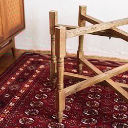 〔天板別売り〕折り畳める　マンゴーウッドのトレイスタンド　テーブルの脚〔ラージ〕 - サブ3