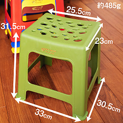 Viet Nhat社製　小さくてかわいい！本場ベトナムの屋台椅子　重ね収納OK!　テラスなど屋外で使えるスタッキングチェア - サブ3