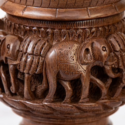 【1点もの】カシミールの細密彫刻 スタンディングボックス 高さ22cm程度 - サブ3